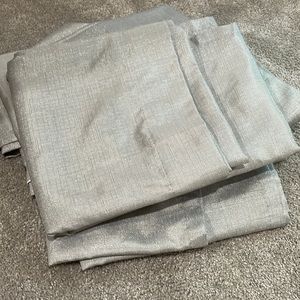 Silver curtain panels